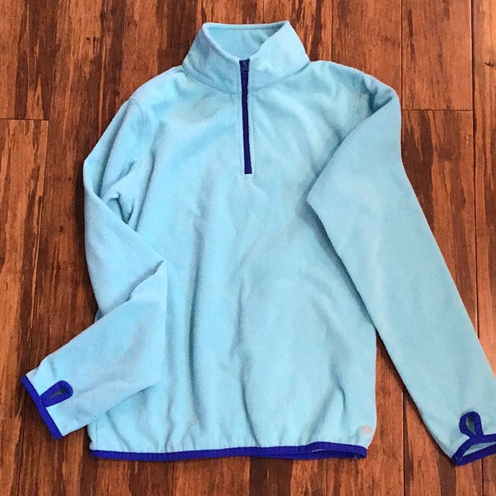 Blue fleece zip-up